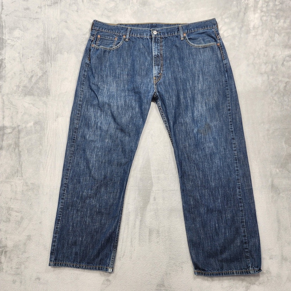 Vintage Levi's 569 Jeans Mens 44x32 Blue Relaxed Loose Straight Distressed Y2K